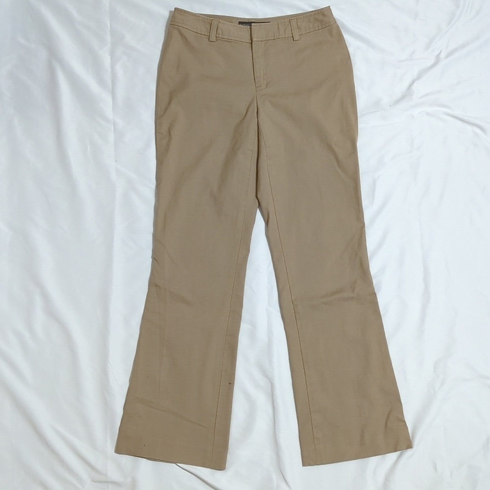 Banana Republic Martin Fit Curvy Flare Leg Trouser, Color Tan Size 0